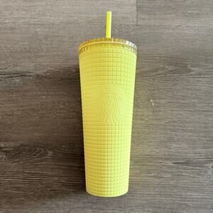 Starbucks Winter 2023 Meadow Yellow Soft Touch Tumbler